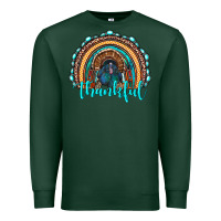 Sports Green western thanksgiving rainbow with turkey Premium Sweatshirt - RanaPortraitStore