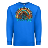 True Royal western thanksgiving rainbow with turkey Premium Sweatshirt - RanaPortraitStore