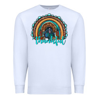 White western thanksgiving rainbow with turkey Premium Sweatshirt - RanaPortraitStore