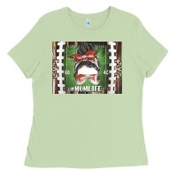 Matcha American Football Mom life Ladies Tee - CowhideDigitalArt