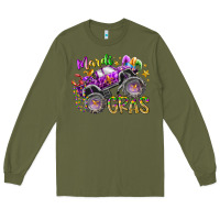 Army Green mardi gras monster truck Long Sleeve Tee - RacoonDesign