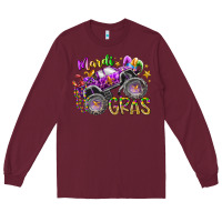 Burgundy mardi gras monster truck Long Sleeve Tee - RacoonDesign