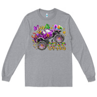 Heather Grey mardi gras monster truck Long Sleeve Tee - RacoonDesign