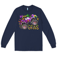 Navy mardi gras monster truck Long Sleeve Tee - RacoonDesign