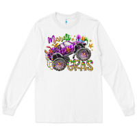 White mardi gras monster truck Long Sleeve Tee - RacoonDesign