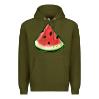 Army Green watermelon sliece Premium Hoodie - Jasminsmagicworld