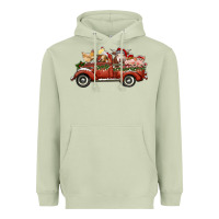 Matcha christmas truck with farm animals Heavyweight Hoodie - RanaPortraitStore