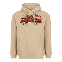 Mushroom christmas truck with farm animals Heavyweight Hoodie - RanaPortraitStore