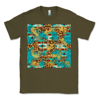 Army Green western aztec leopard glitter seamless pattern Classic Tee - FaDigitalArtStudio