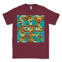 Burgundy western aztec leopard glitter seamless pattern Classic Tee - FaDigitalArtStudio