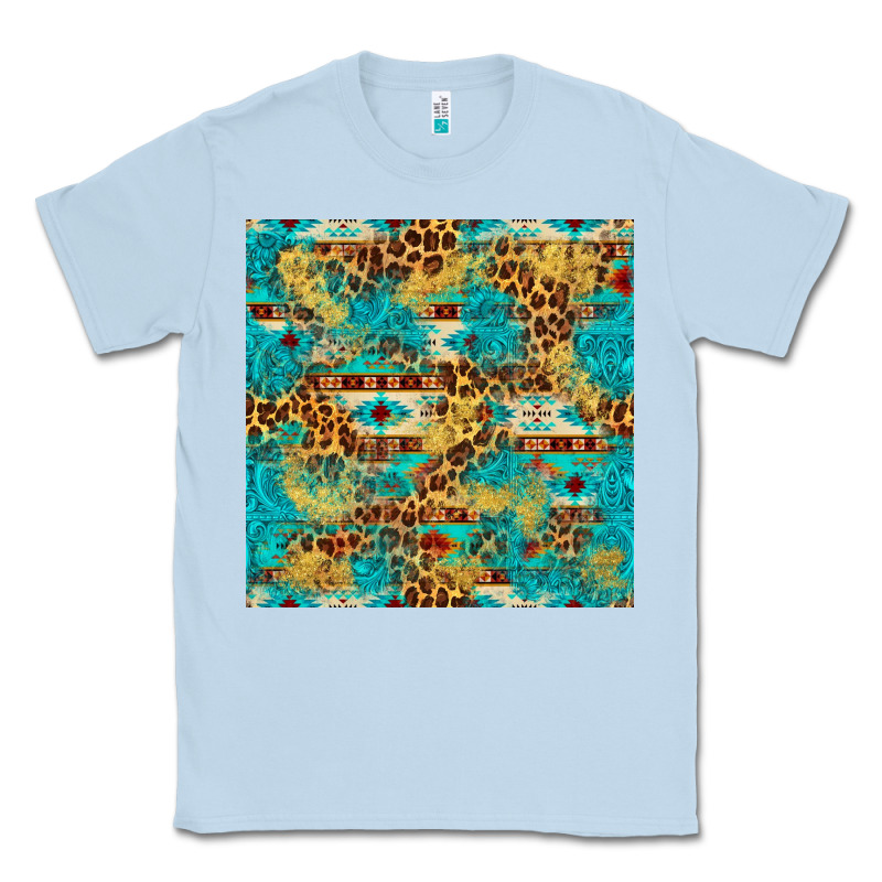 Western Aztec Leopard Glitter Seamless Pattern Classic Tee by FaDigitalArtStudio | Teevron