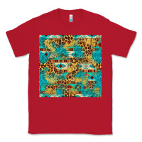 Red western aztec leopard glitter seamless pattern Classic Tee - FaDigitalArtStudio