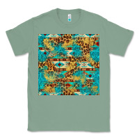 Sage western aztec leopard glitter seamless pattern Classic Tee - FaDigitalArtStudio