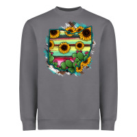 Storm Ohio Map Sunflower Cactus Serape Heavyweight Sweatshirt - RanaPortraitStore