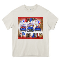 Cream Western Happy Fourth Of July Heavy Core Tee - FaDigitalArtStudio