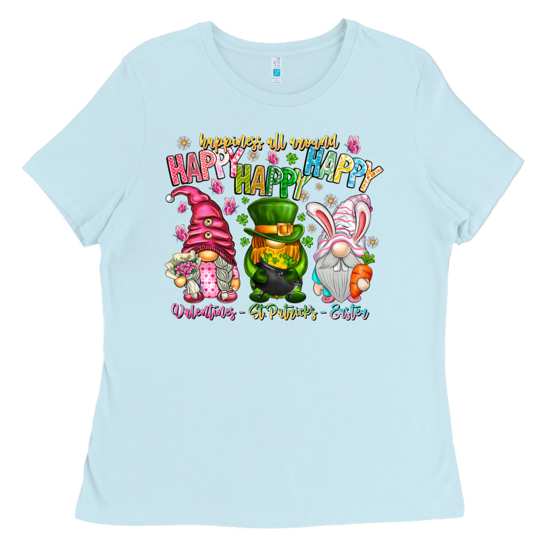 Happiness All Around Happy Valentines Patrick East Ladies Tee by CowhideDigitalArt | Teevron