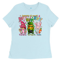 Baby Blue Happiness All Around Happy Valentines Patrick East Ladies Tee - CowhideDigitalArt