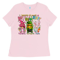Bubblegum Pink Happiness All Around Happy Valentines Patrick East Ladies Tee - CowhideDigitalArt