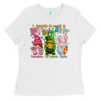White Happiness All Around Happy Valentines Patrick East Ladies Tee - CowhideDigitalArt