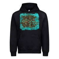 Black leopard turquoise Urban Hoodie - RanaPortraitStore