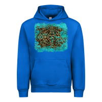 Cobalt leopard turquoise Urban Hoodie - RanaPortraitStore