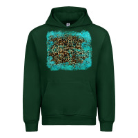 Forest Green leopard turquoise Urban Hoodie - RanaPortraitStore