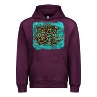 Mauve Wine leopard turquoise Urban Hoodie - RanaPortraitStore