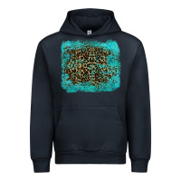 Navy leopard turquoise Urban Hoodie - RanaPortraitStore