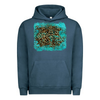 Pigment Midnight Navy leopard turquoise Urban Hoodie - RanaPortraitStore