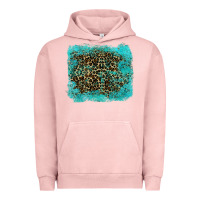 Pigment Salmon leopard turquoise Urban Hoodie - RanaPortraitStore