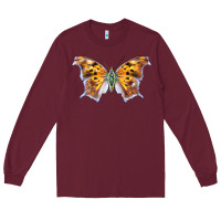 Burgundy Question Mark Butterfly Long Sleeve Tee - LillyAllenDesigns
