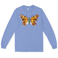 Colony Blue Question Mark Butterfly Long Sleeve Tee - LillyAllenDesigns