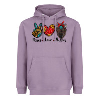 Lavender peace love bison Heavyweight Hoodie - RanaPortraitStore