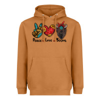 Meerkat peace love bison Heavyweight Hoodie - RanaPortraitStore