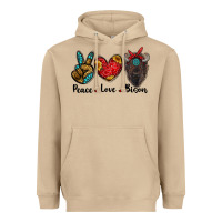 Mushroom peace love bison Heavyweight Hoodie - RanaPortraitStore