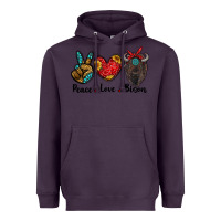 Plum peace love bison Heavyweight Hoodie - RanaPortraitStore