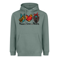 Sage peace love bison Heavyweight Hoodie - RanaPortraitStore