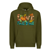 Army Green love fall y'all Premium Hoodie - BarkalooDesign