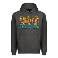 Charcoal Heather love fall y'all Premium Hoodie - BarkalooDesign