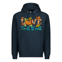 Navy love fall y'all Premium Hoodie - BarkalooDesign