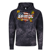 Cloud Black usa map Vintage Hoodie - Artiststas