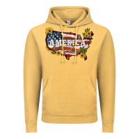 Vintage Mustard usa map Vintage Hoodie - Artiststas