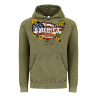 Vintage Olive usa map Vintage Hoodie - Artiststas