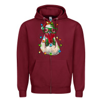 Burgundy christmas rooster Zipper Hoodie - RanaPortraitStore