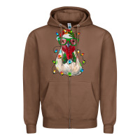 Chestnut christmas rooster Zipper Hoodie - RanaPortraitStore