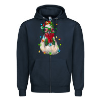 Navy christmas rooster Zipper Hoodie - RanaPortraitStore