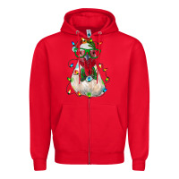 Red christmas rooster Zipper Hoodie - RanaPortraitStore