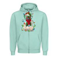 Seafoam christmas rooster Zipper Hoodie - RanaPortraitStore