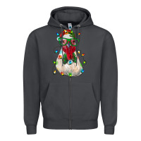Smoke christmas rooster Zipper Hoodie - RanaPortraitStore