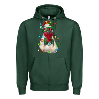 Sports Green christmas rooster Zipper Hoodie - RanaPortraitStore
